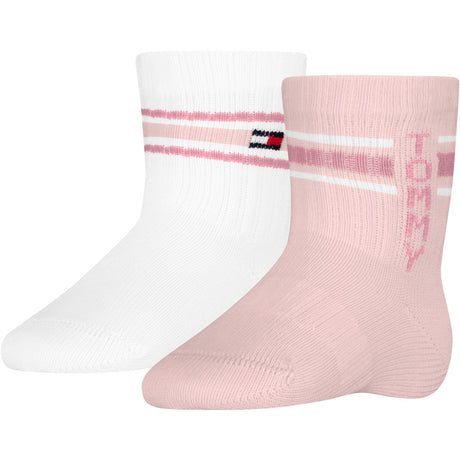 Tommy Hilfiger Light Pink Baby Strømper 2-Pakning Sport