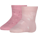 Tommy Hilfiger Light Pink Baby Strømper 2-Pakning Letters