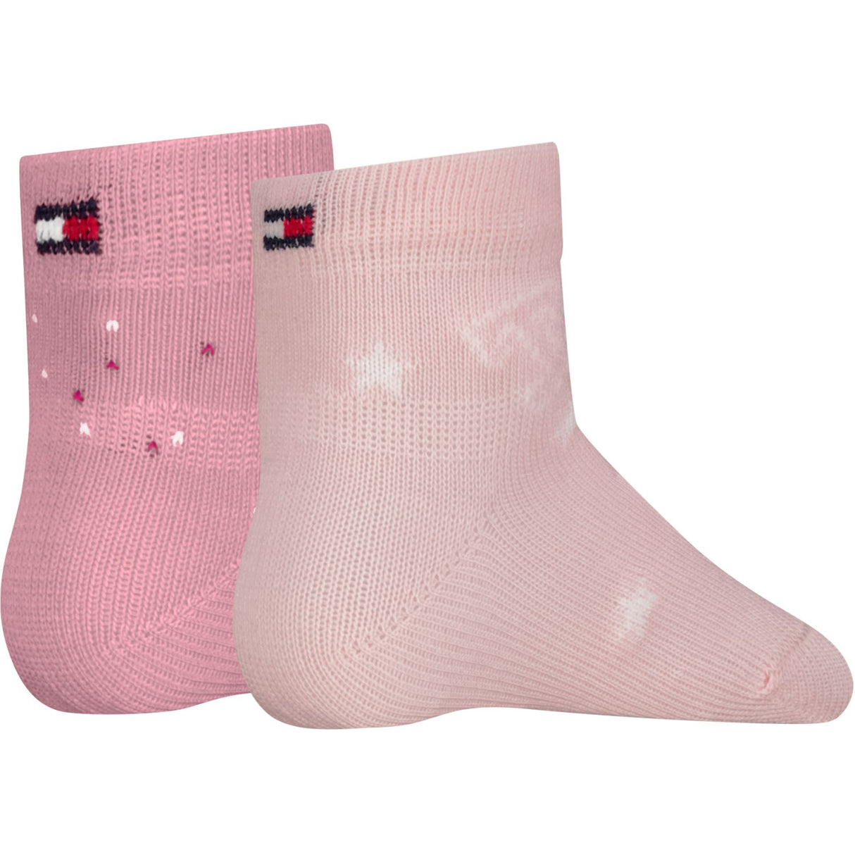 Tommy Hilfiger Light Pink Baby Strømper 2-Pakning Letters