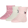 Tommy Hilfiger Light Pink Baby Strømper 3-Pakning Giftbox Stars & Stripes