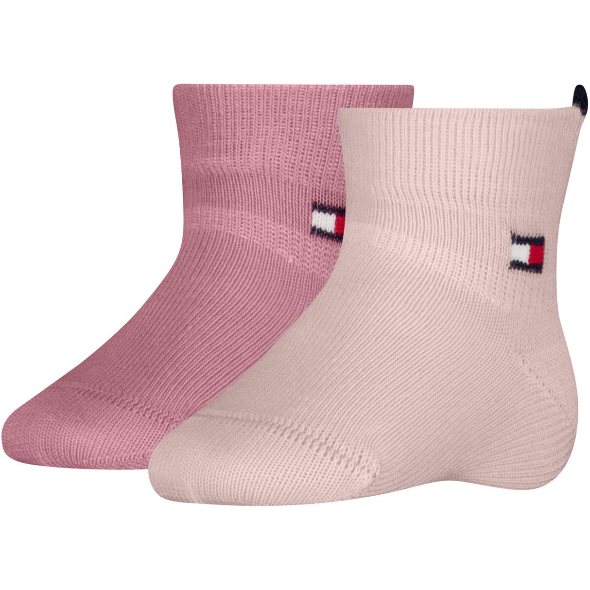 Tommy Hilfiger Light Pink Baby Strømper 2-Pakning Heart