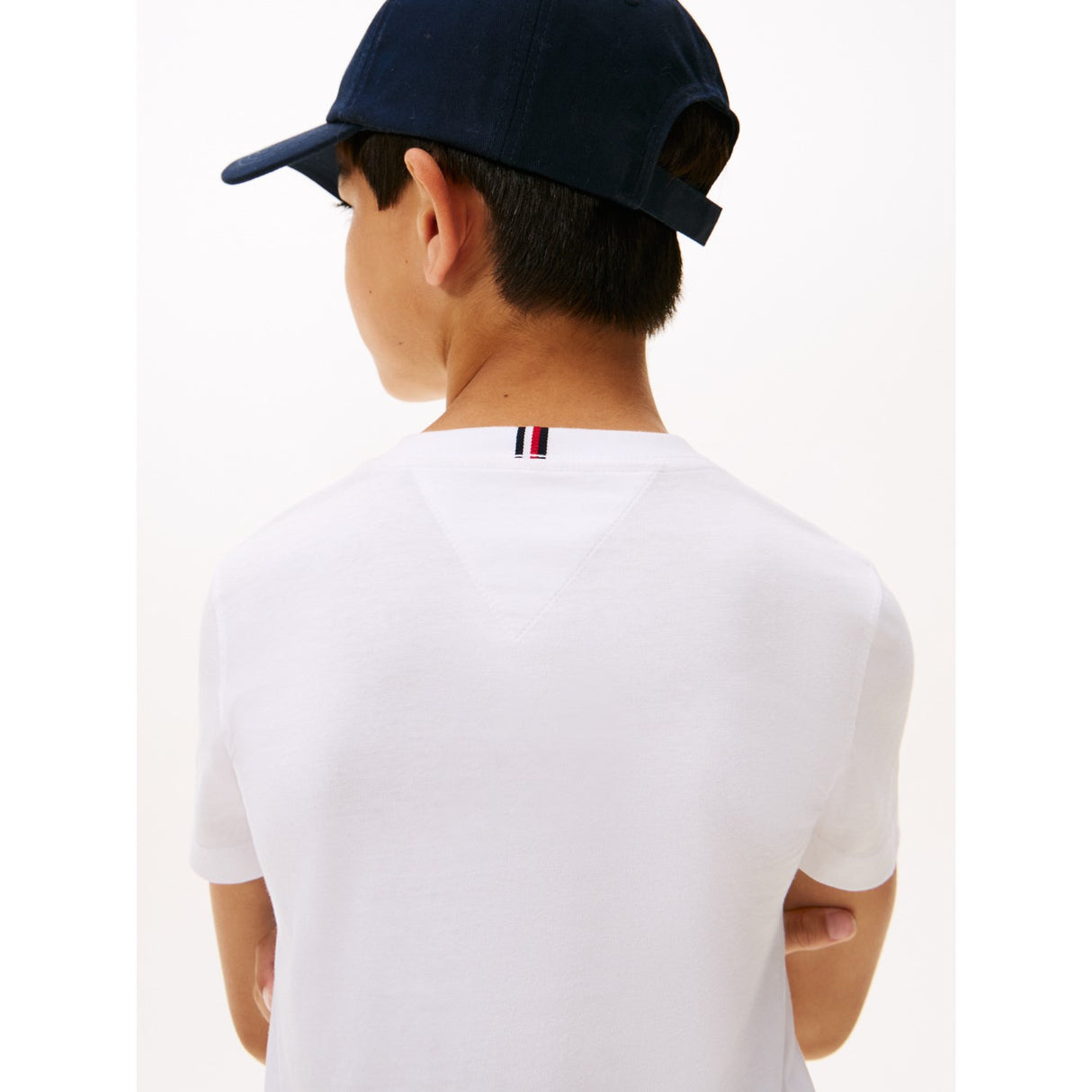 Tommy Hilfiger White Essential Bomull Reg Fit Tee Ss