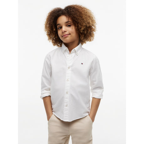 Tommy Hilfiger White Flag Oxford Skjorte Ls