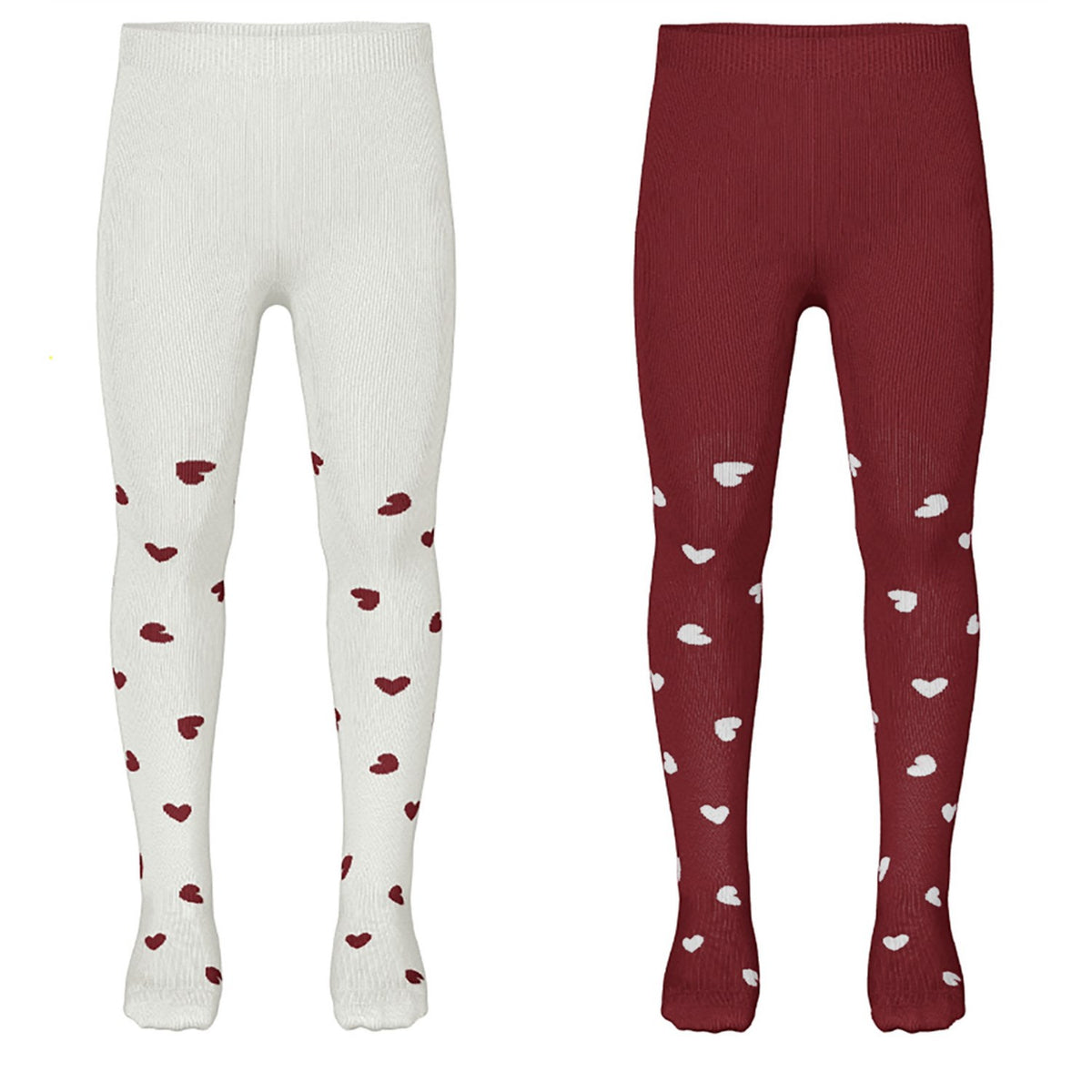 Name It Bright White Red Dahlia Nmfvichristmas 2-Pakning Strømpebukser