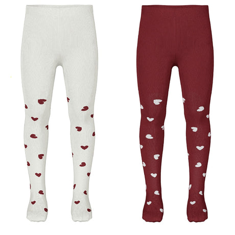 Name It Bright White Red Dahlia Nmfvichristmas 2-Pakning Strømpebukser