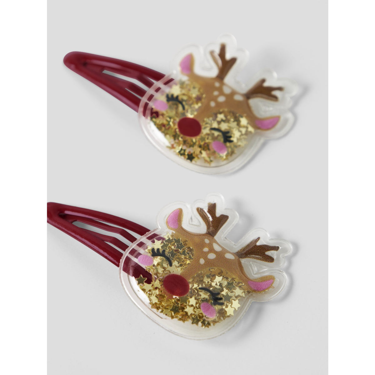 Name It Red Dahlia Reindeer Nmfrifetti 2-Pakning Hairclip