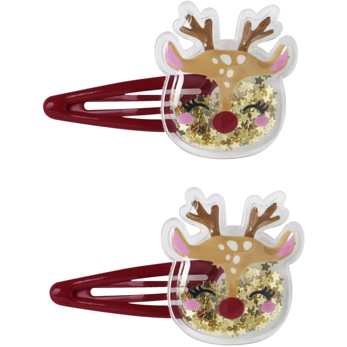 Name It Red Dahlia Reindeer Nmfrifetti 2-Pakning Hairclip