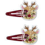 Name It Red Dahlia Reindeer Nmfrifetti 2-Pakning Hairclip