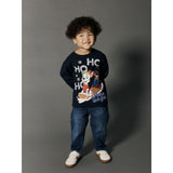 Name It Navy Blazer Nmmsanti Paw Ls Nreg Topp Cplg