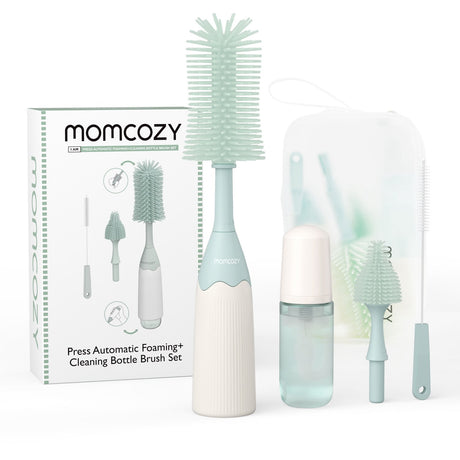 Momcozy Green Push-Press Design Flaske Brush Kit
