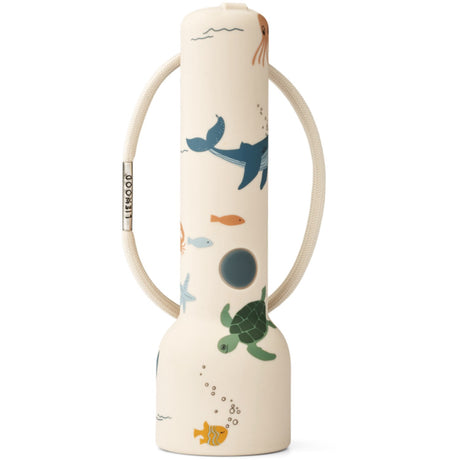 LIEWOOD Sea Creature / Sandy Gry Printed Lommelykt