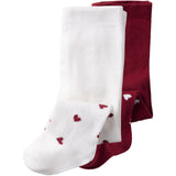 Name It Bright White Red Dhalia Nbfvichristmas 2-Pakning Strømpebukser
