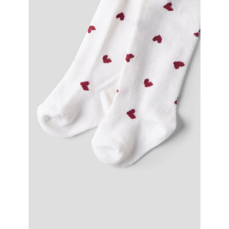 Name It Bright White Red Dhalia Nbfvichristmas 2-Pakning Strømpebukser