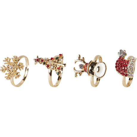 Name It Gold Colour 626 Nkfacc-Omary 4-Pakke Ringbox