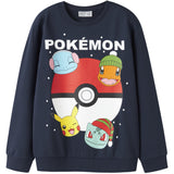 Name It Navy Blazer Nkmseven Pokemon Nreg Sweat Bru Sky
