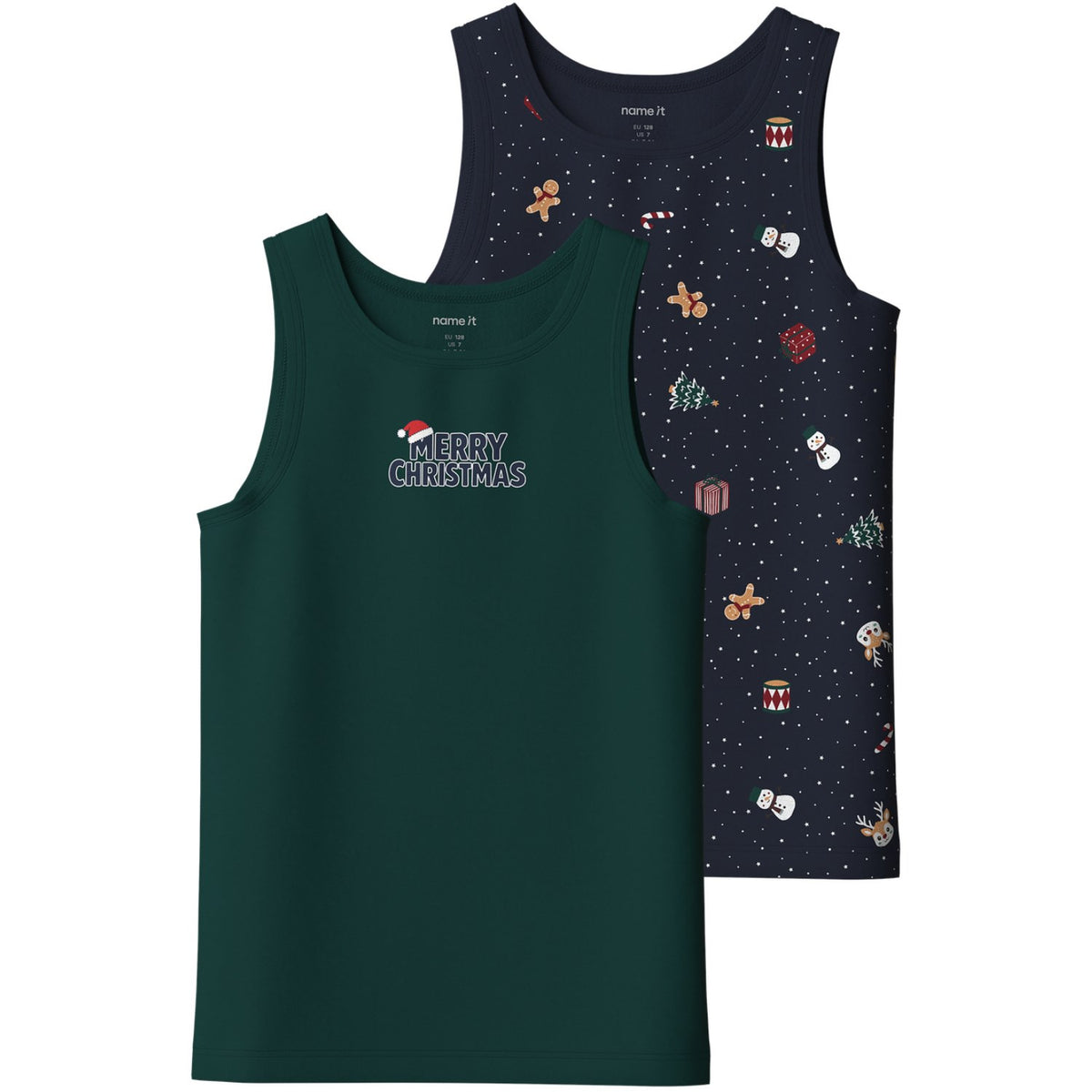 Name It Navy Blazer Nkmvismas 2-Pakning Tank Topp Giftpack