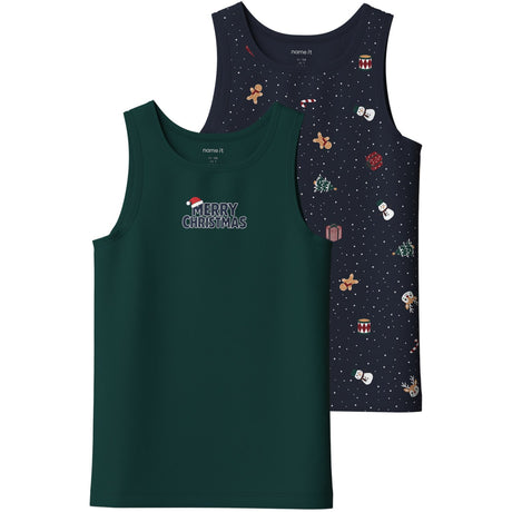 Name It Navy Blazer Nkmvismas 2-Pakning Tank Topp Giftpack