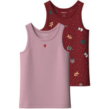 Name It Red Dahlia Nmfvismas 2-Pakning Tank Topp Giftpack