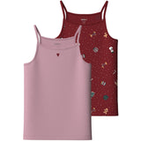 Name It Red Dahlia Nkfvismas 2-Pakning Stropp Topp Giftpack