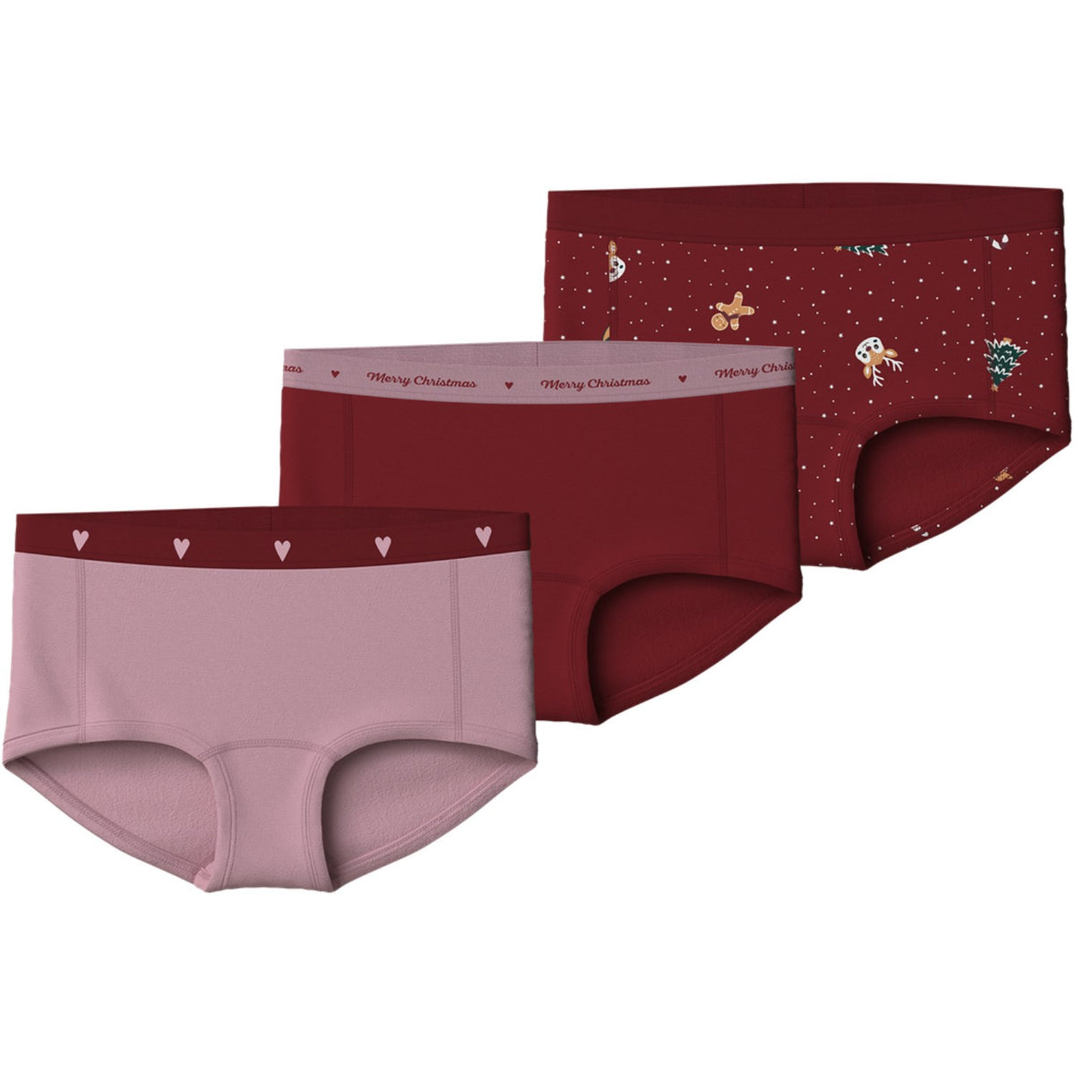 Name It Red Dahlia Nkfvismas 3-Pakning Hipster Giftpack
