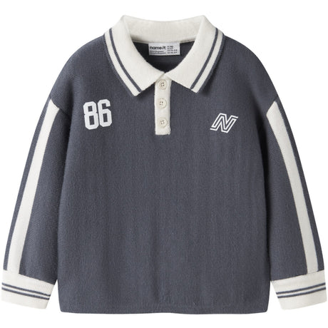 Name It Ombre Blue Nmmnima Ls Loose Polo Strikk