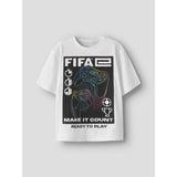 Name It Bright White Nkmollis Fifae Ss Nreg Topp Eske Vde