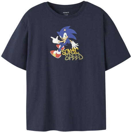 Name It Navy Blazer Nkmocean Sonic Ss Nreg Topp Sky