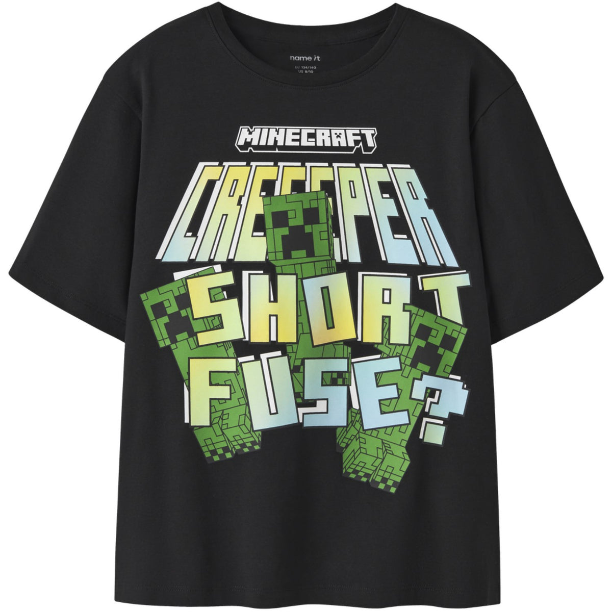Name It Black Nkmif Minecraft Ss Nreg Topp Box Bfu