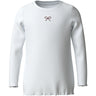 Name It Bright White Bow Embroidery Nkfvemma Glitter Ls Slim Topp