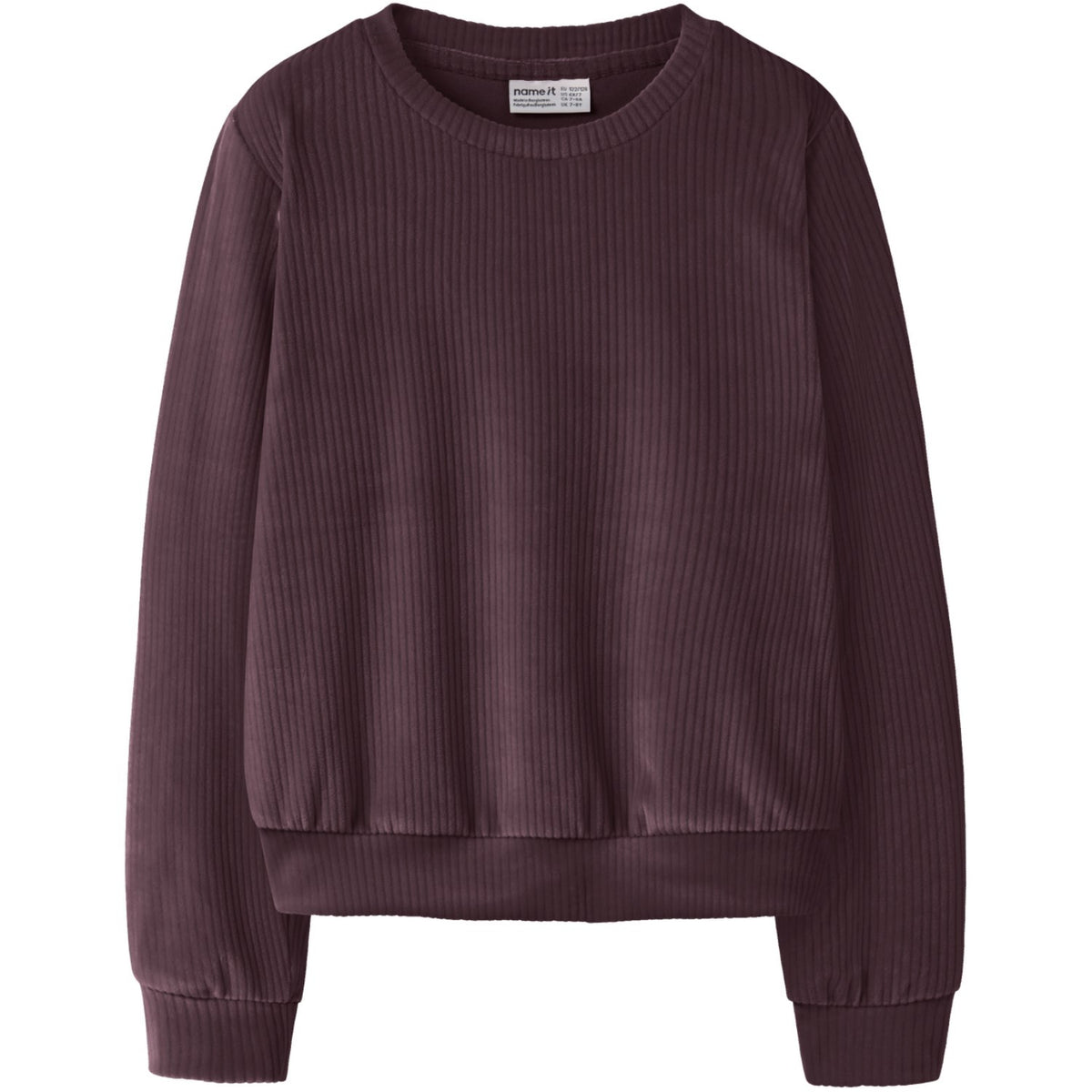 Name It Catawba Grape Nkfveloa Ls Fløyel Kort Topp