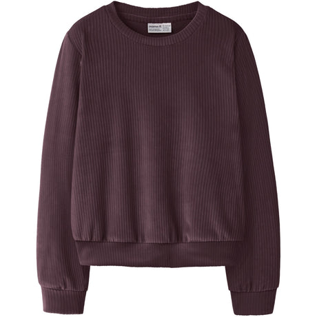 Name It Catawba Grape Nkfveloa Ls Fløyel Kort Topp