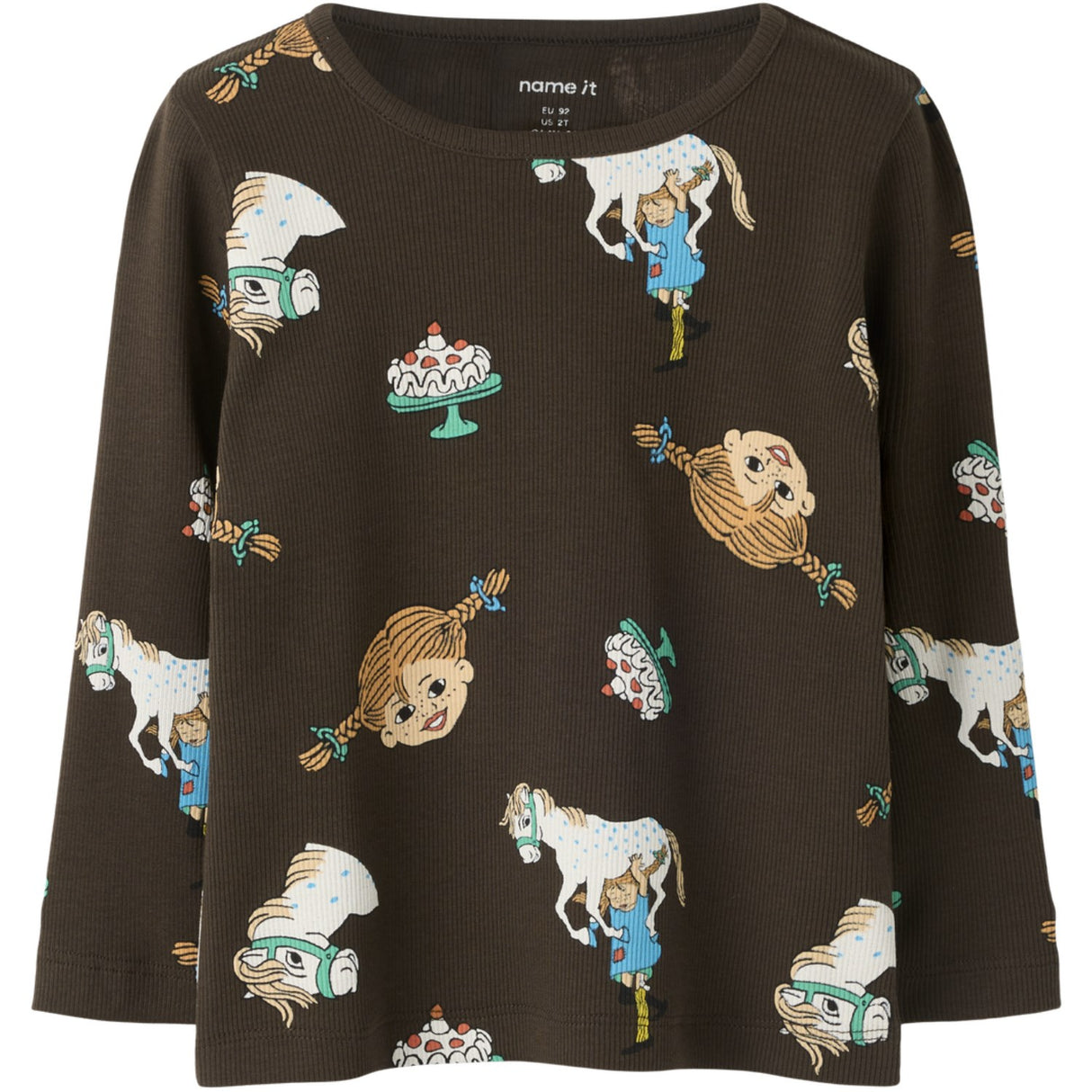 Name It Delicioso Nmfsoca Pippi Ls Topp Lnoos Sky