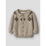 Lil'Atelier White Pepper Nbmronan Ls Strikk Polo Card Lil