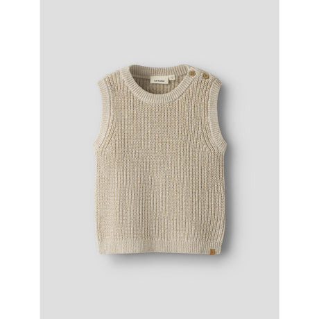 Lil'Atelier White Pepper Melange Nmmrokkos Strikk Vest Lil