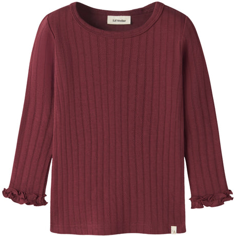 Lil'Atelier Biking Red Nmfriver Ls Slim Topp Lil