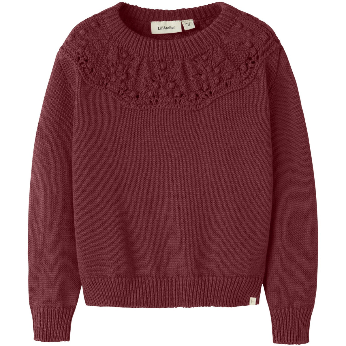 Lil'Atelier Biking Red Nmfreva Ls Loose Strikk Lil