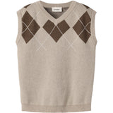 Lil'Atelier White Pepper Nmmronan Strikk Vest Lil