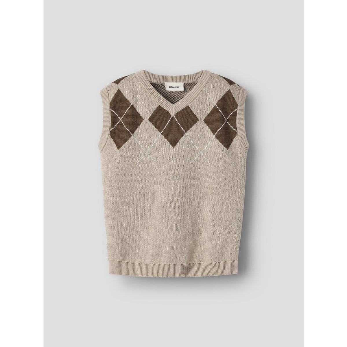 Lil'Atelier White Pepper Nmmronan Strikk Vest Lil