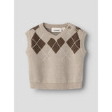 Lil'Atelier White Pepper Nbmronan Strikk Vest Lil