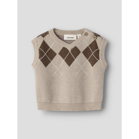 Lil'Atelier White Pepper Nbmronan Strikk Vest Lil