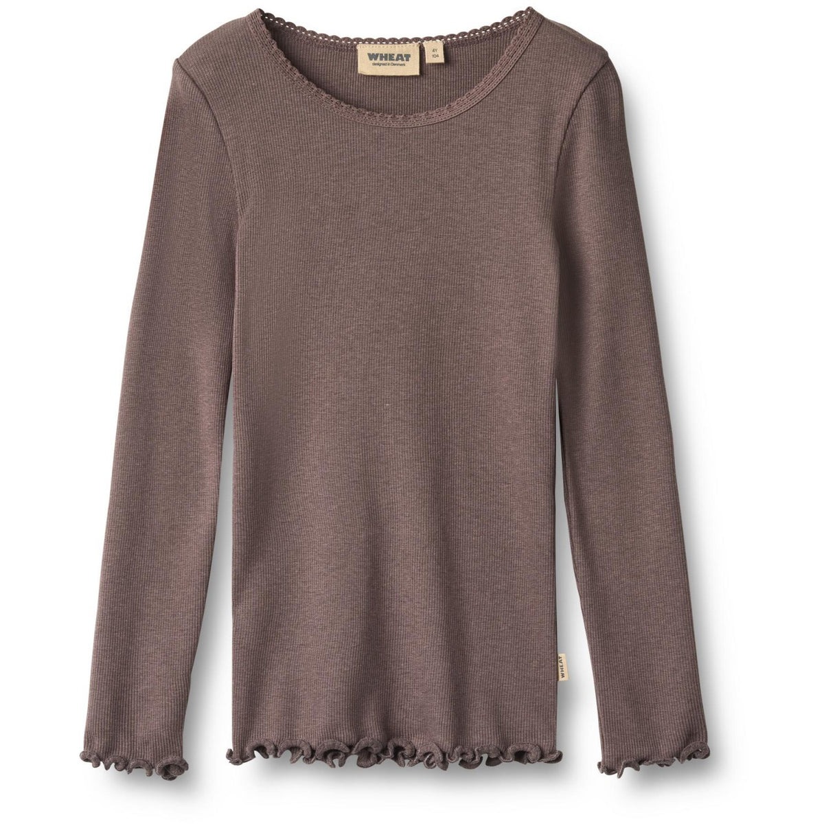 Wheat Plum Truffle Rib Bluse Reese