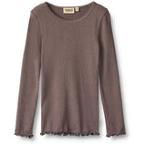 Wheat Plum Truffle Rib Bluse Reese