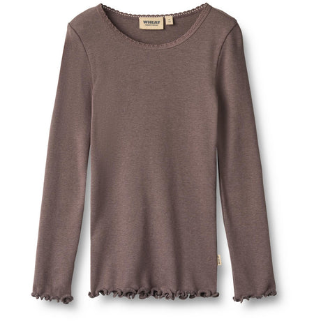 Wheat Plum Truffle Rib Bluse Reese