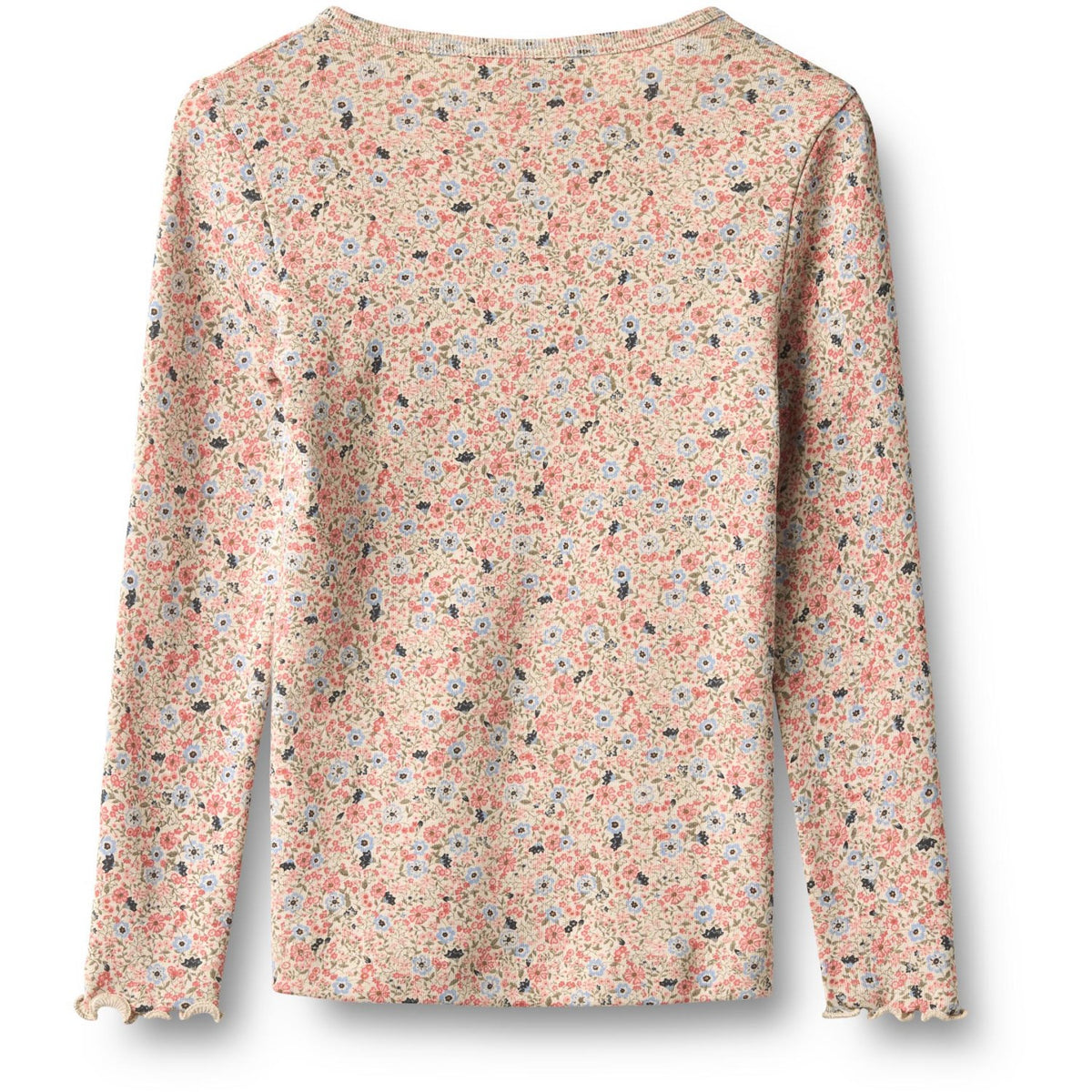 Wheat Grey Cloud Flowers Bluse Eja