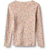 Wheat Grey Cloud Flowers Bluse Eja