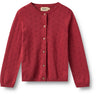 Wheat Red Cherry Strikk Cardigan Maia
