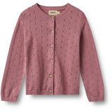 Wheat Warm Lilac Strikk Cardigan Maia