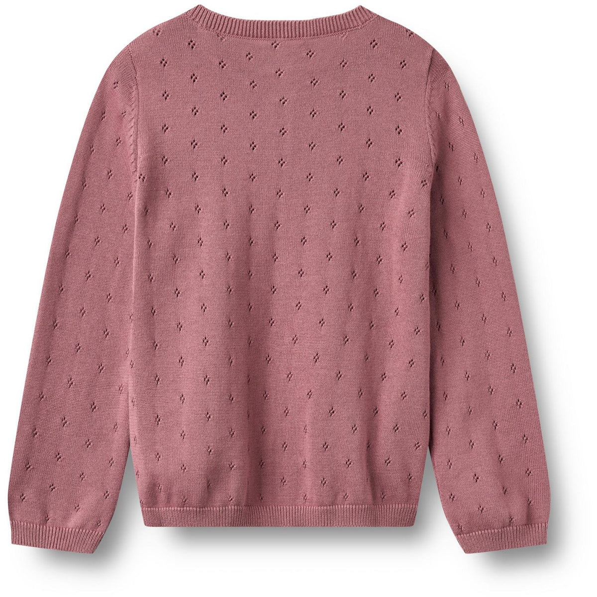 Wheat Warm Lilac Strikk Cardigan Maia