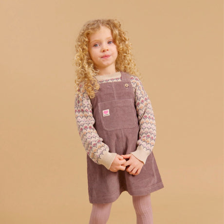 Wheat Plum Truffle Pinafore Caroline Kjole