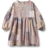 Wheat Patchwork Flowers Kjole L/S Herdis